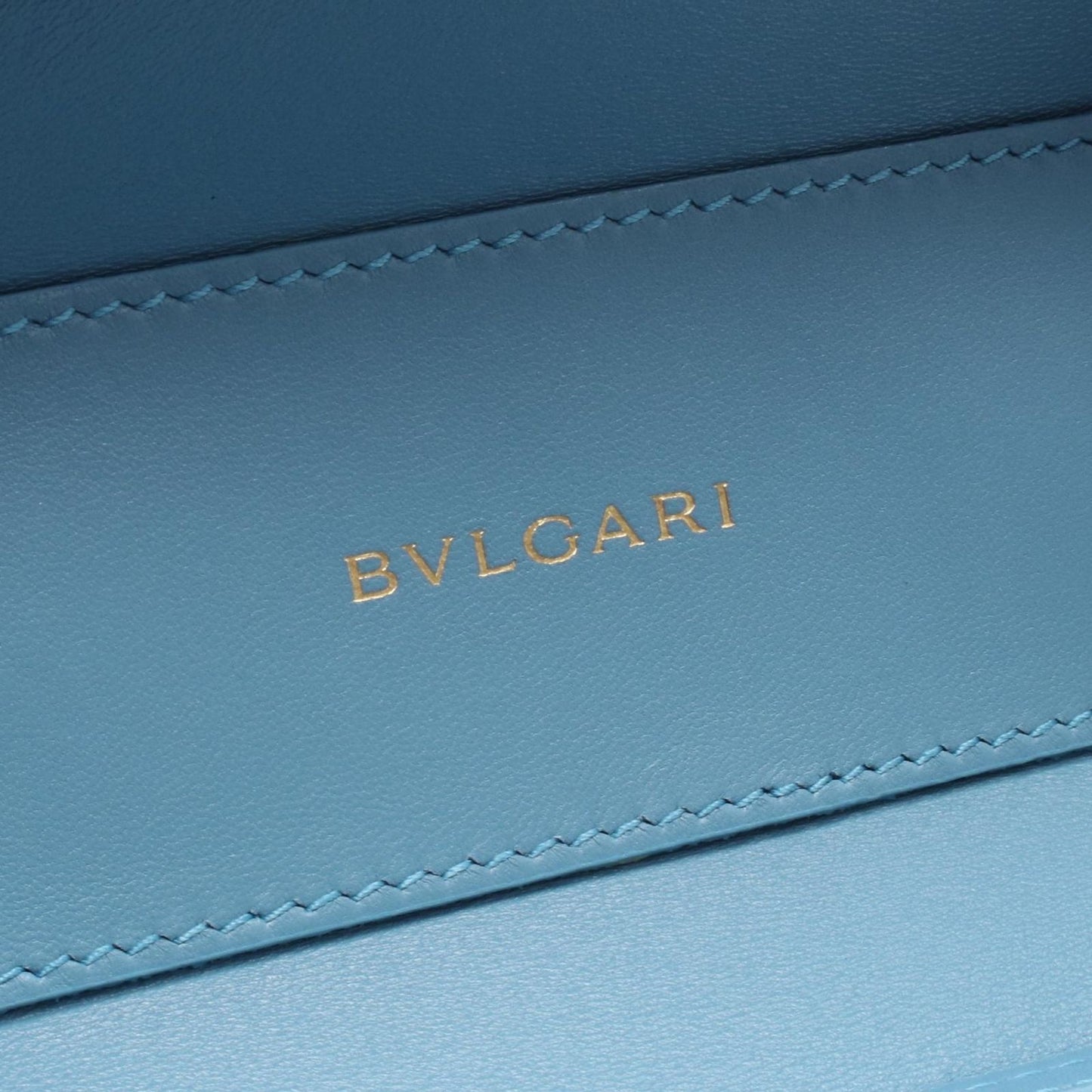 BVLGARI Serpenti 2-Way Vanity Bag in Navy Leather