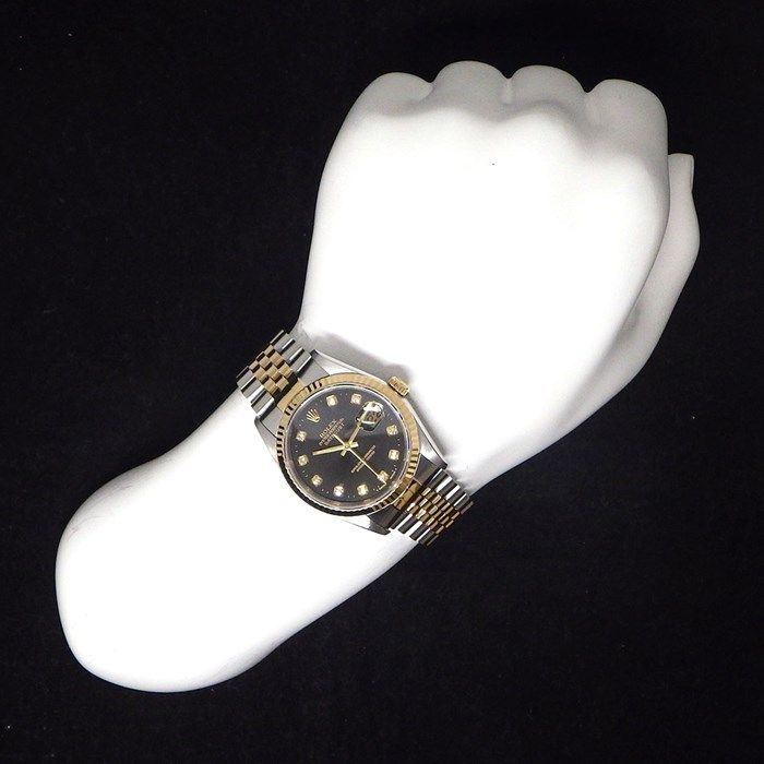 Rolex Datejust 16233G - 1994-1995 - Diamond Index - Black Dial