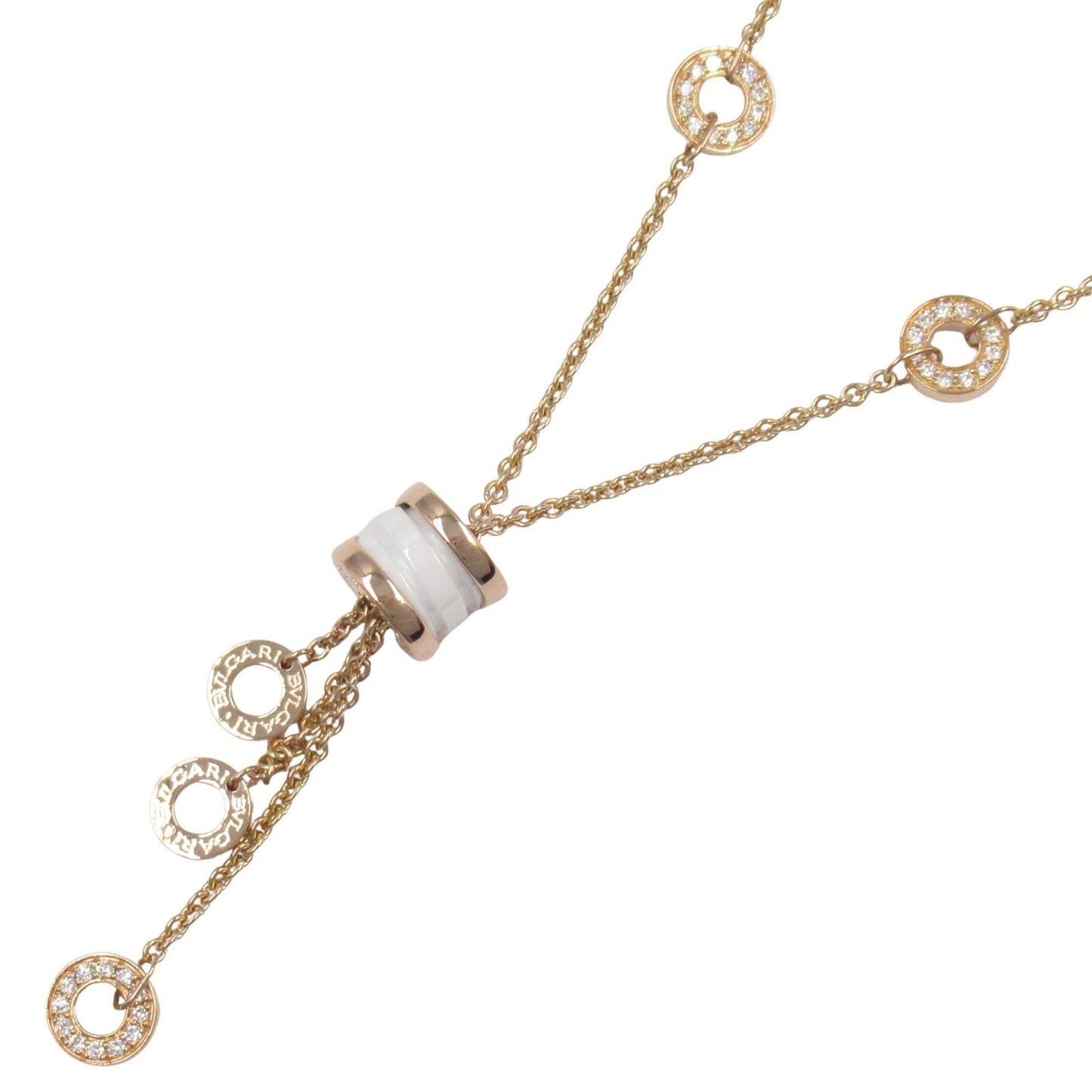 BVLGARI B-zero1 Element Necklace in K18PG & Ceramic