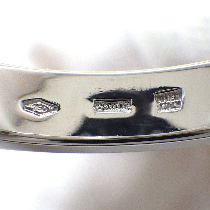 BVLGARI B-zero1 Essential Band Ring with Diamond - K18WG 18号