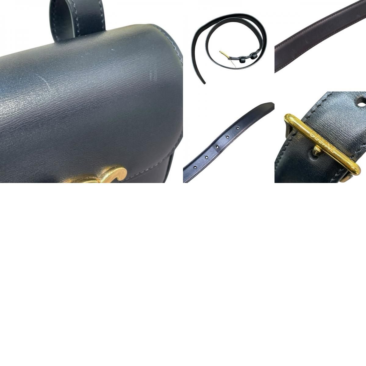 CELINE Triomphe Belt Bag in Black Calfskin - Timeless Elegance