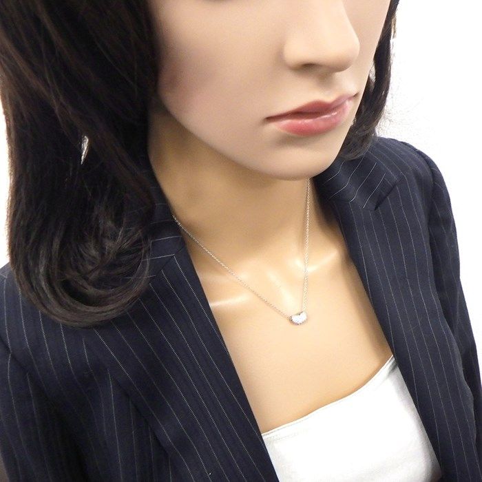 Tiffany & Co. Bean Design Diamond Pave Necklace in Platinum