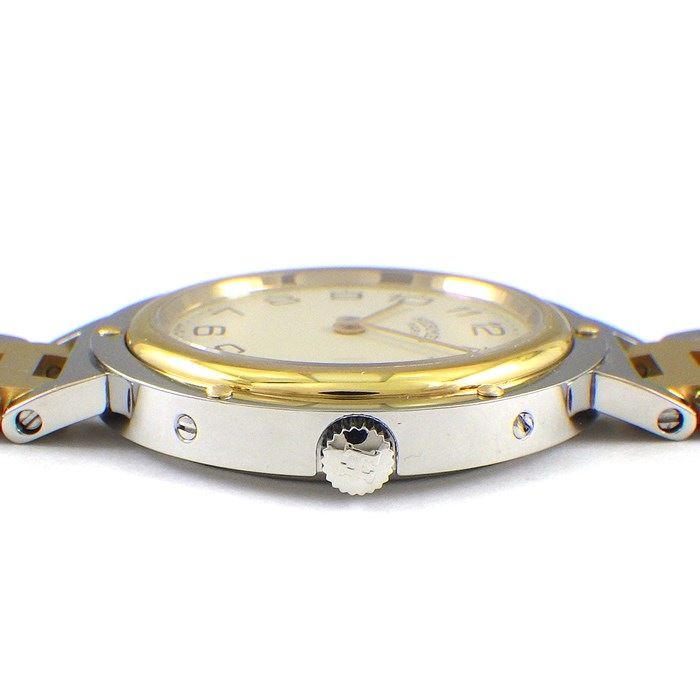 HERMES Clipper CL4.220 Ivory Dial Quartz Watch - Exquisite Craftsmanship