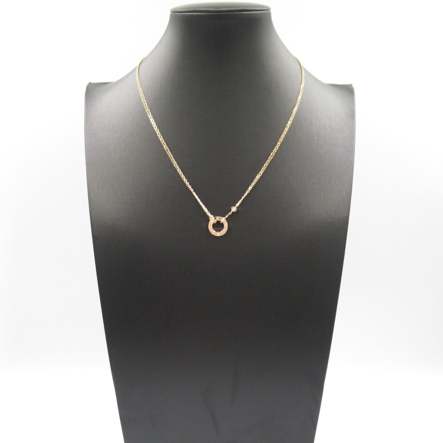 Cartier Love Circle Necklace in 18K Pink Gold with Diamonds