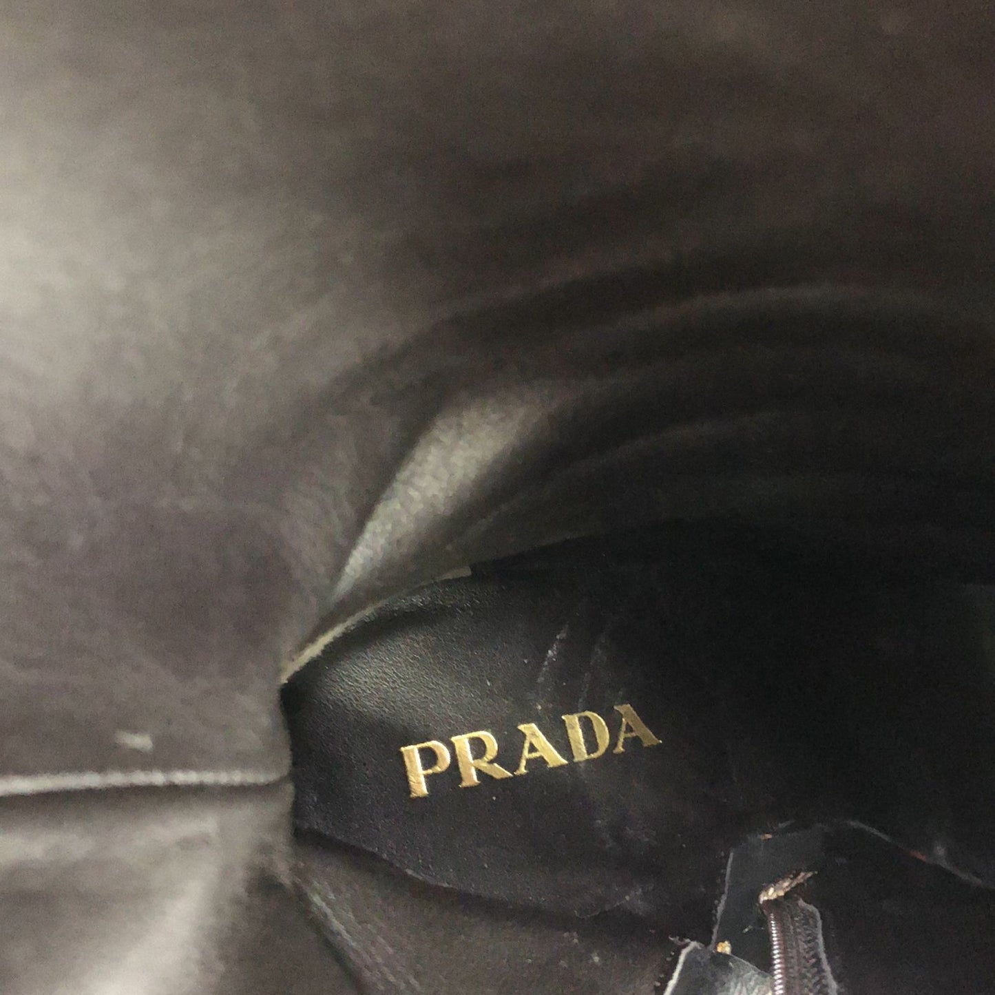 PRADA Brown Leather Long Boots - Timeless Elegance