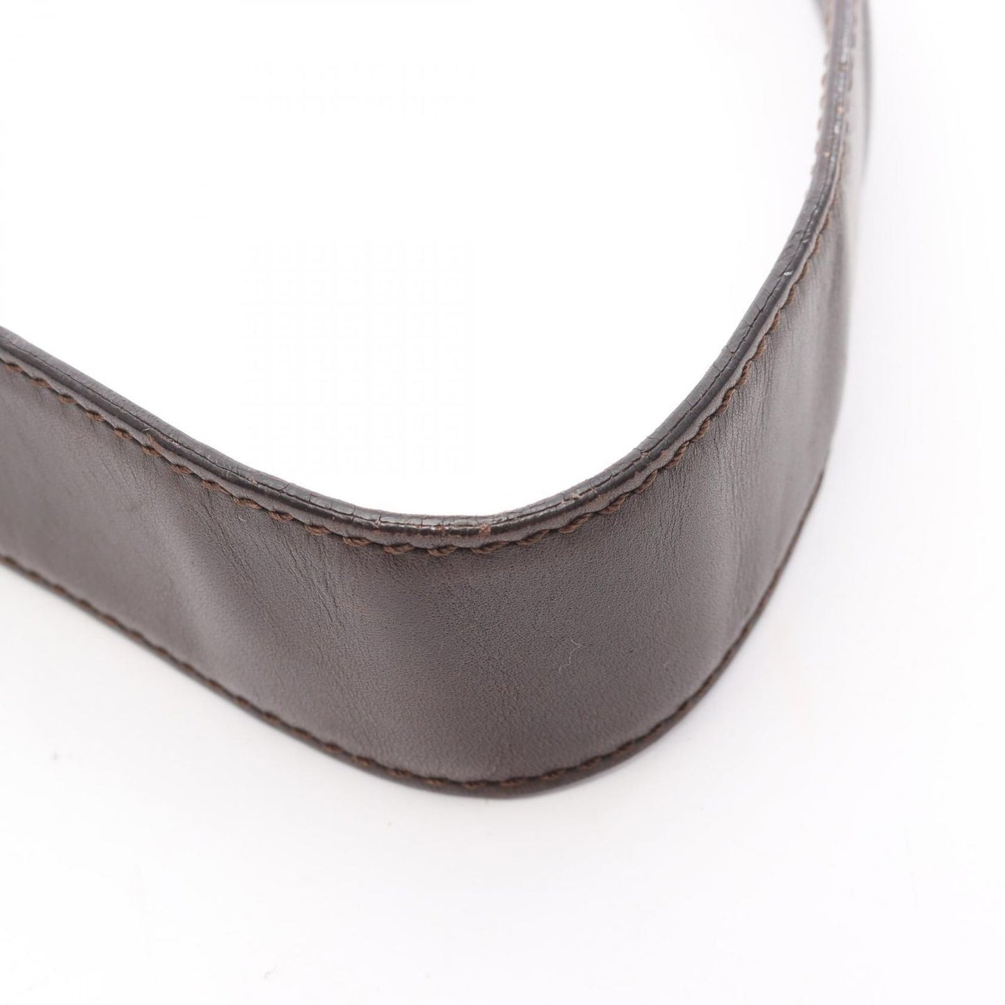 CELINE C Macadam Brown Canvas & Leather Shoulder Bag