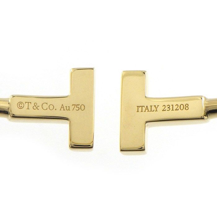Tiffany & Co. T Wire Medium Bangle in K18 Yellow Gold