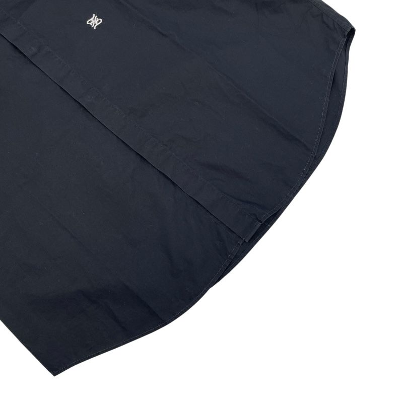 Fendi Logo Embroidered Cotton Shirt - Black, Size 40, 2018