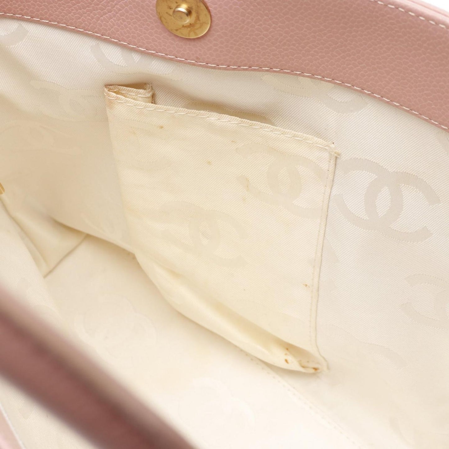 CHANEL Pink Caviar Leather Coco Mark Tote Bag - Timeless Elegance