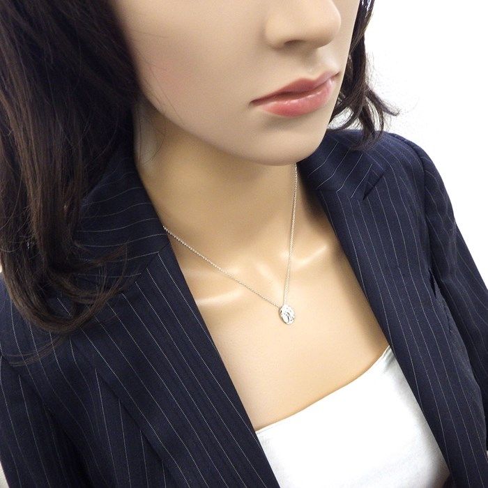 Tiffany & Co. Madonna Gemini Oval Necklace in Platinum PT950