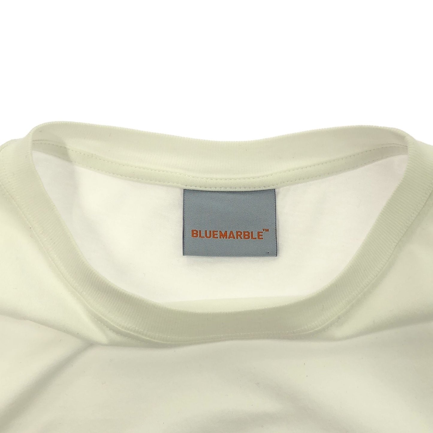 BLUE MARBLE White Cotton Pocket T-Shirt - Size S