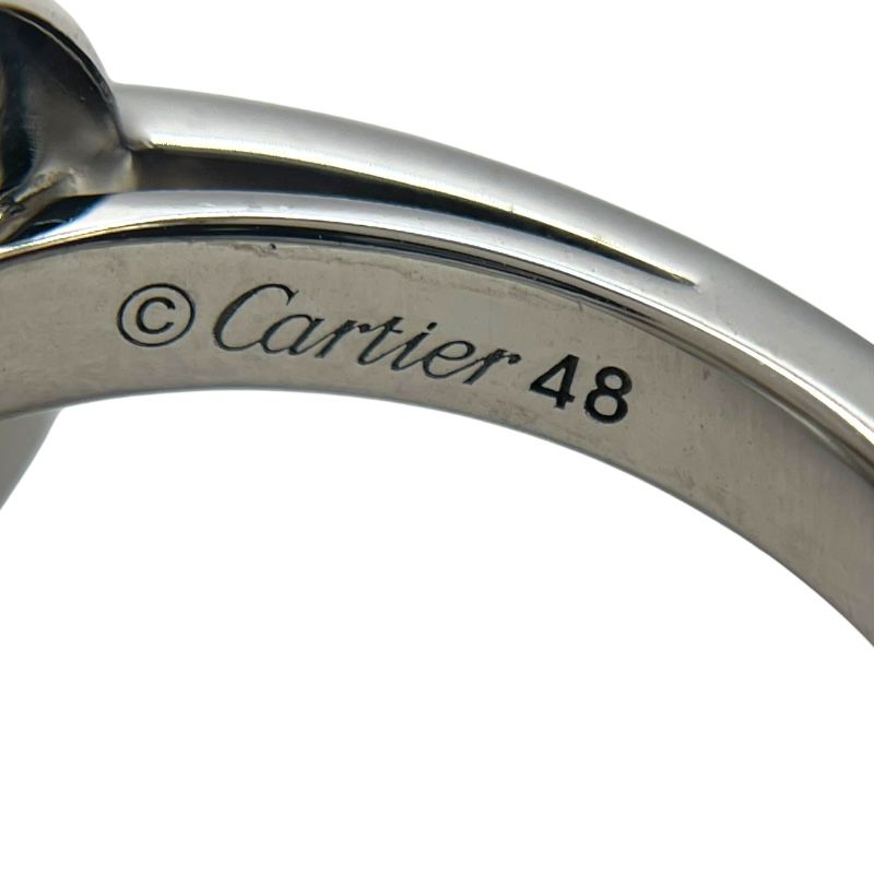 Cartier Agrafe Diamond Ring in Au750 - Exquisite Silver Elegance