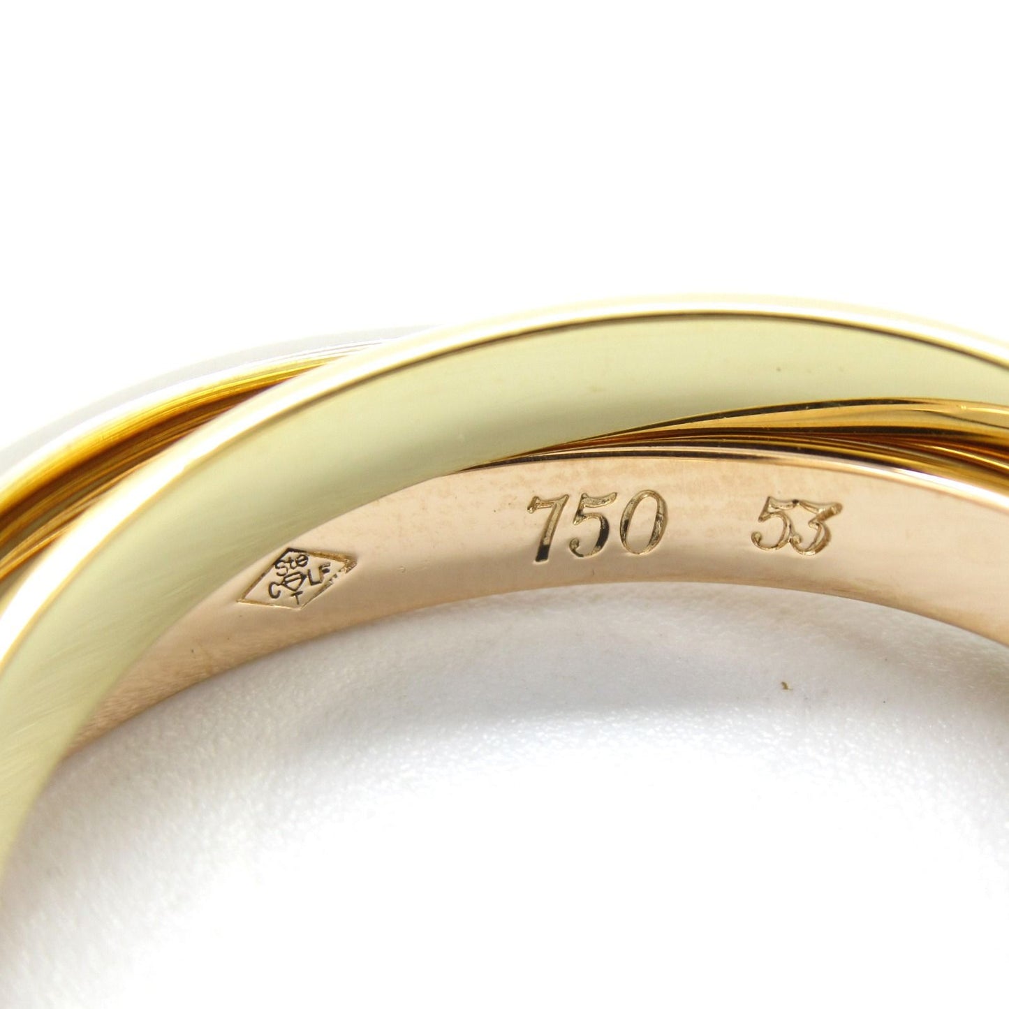 CARTIER Trinity Ring in K18 Yellow, White & Pink Gold - Size 13
