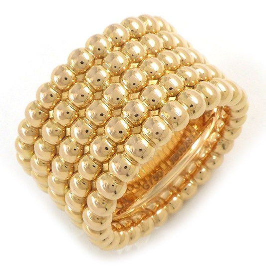 Van Cleef & Arpels Perlée Gold Pearl Ring in K18 Pink Gold - Size 14