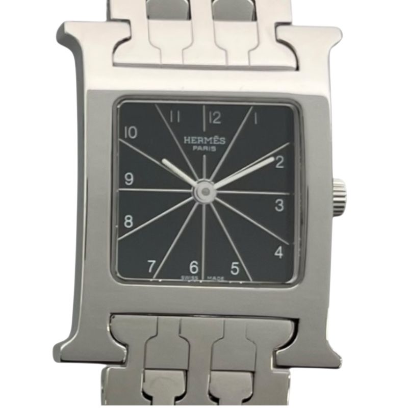 HERMES H-Watch HH1.210 Black Stainless Steel Ladies Timepiece