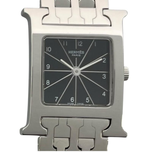 HERMES H-Watch HH1.210 Black Stainless Steel Ladies Timepiece