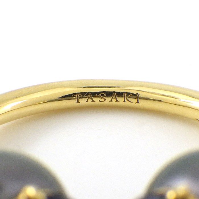 TASAKI Refined Rebellion Signature Ring with Black Pearl & Spinel