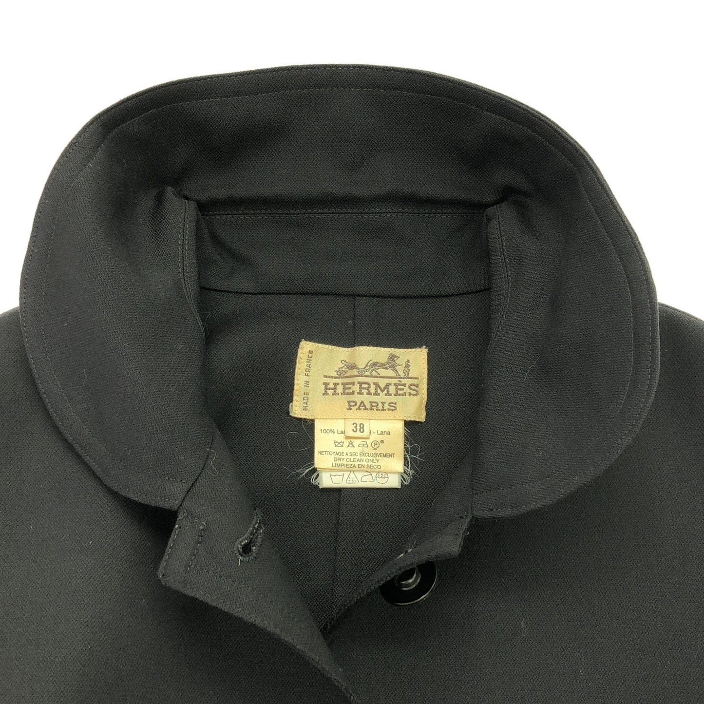 HERMES Women's Wool Jacket - Timeless Elegance in Black