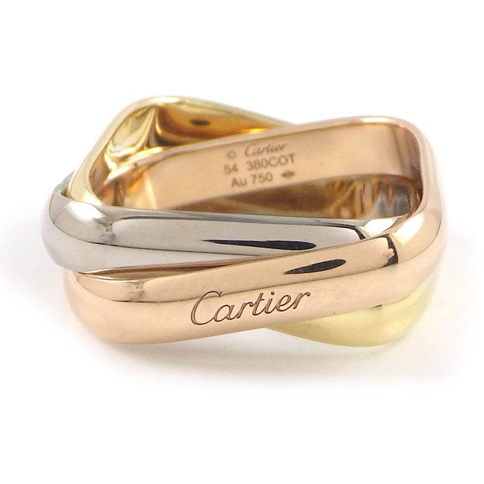 Cartier Trinity Classic Cushion Shape Ring in Tri-Color Gold