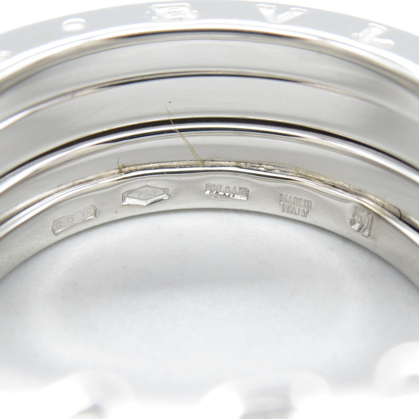 BVLGARI B-zero1 3-Band Ring in K18 White Gold - Timeless Elegance