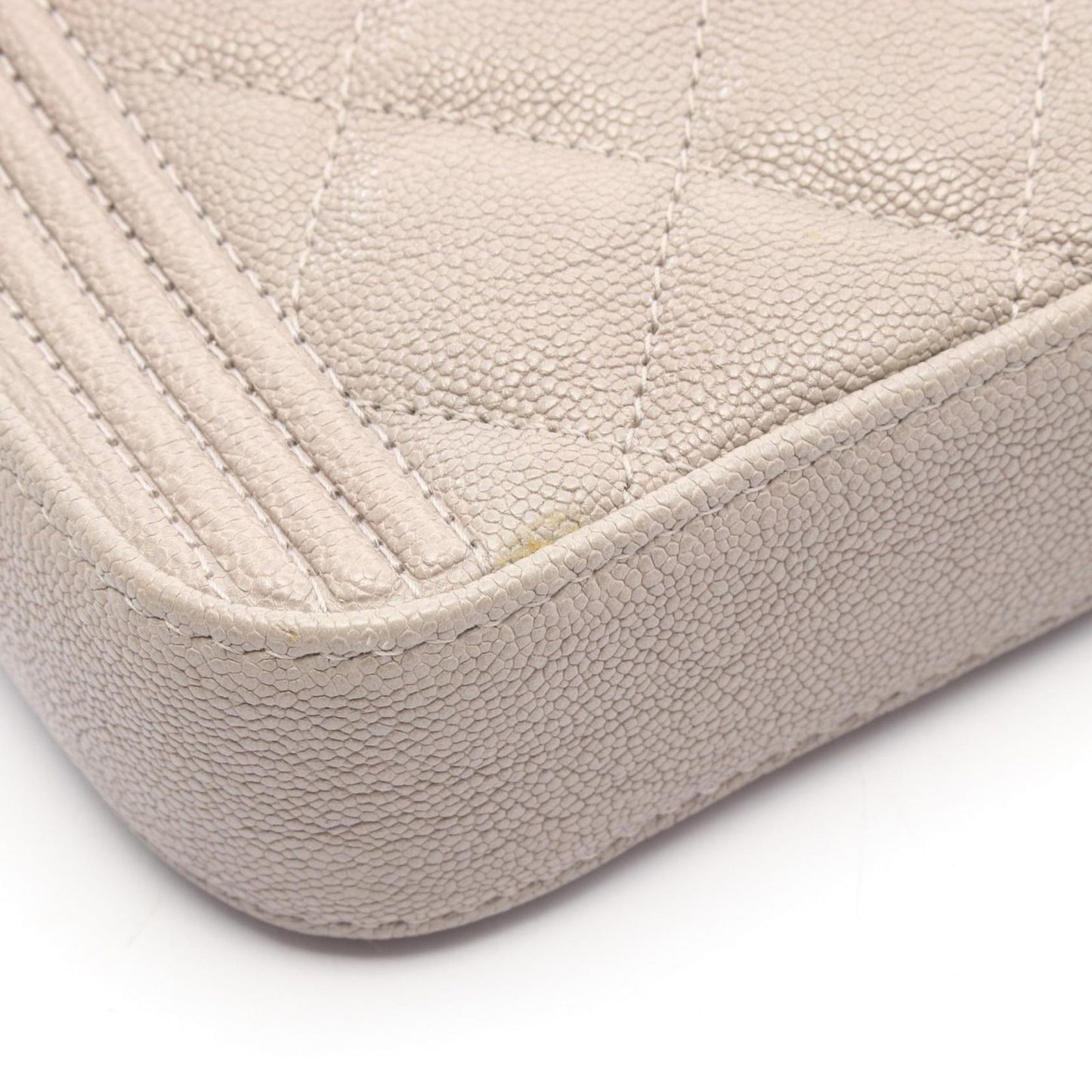 CHANEL Boy Chanel Shoulder Bag A84069 in Greige Leather