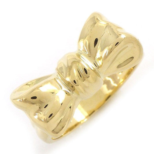 Tiffany & Co. Ribbon Bow Motif Ring in K18 Yellow Gold - Size 9