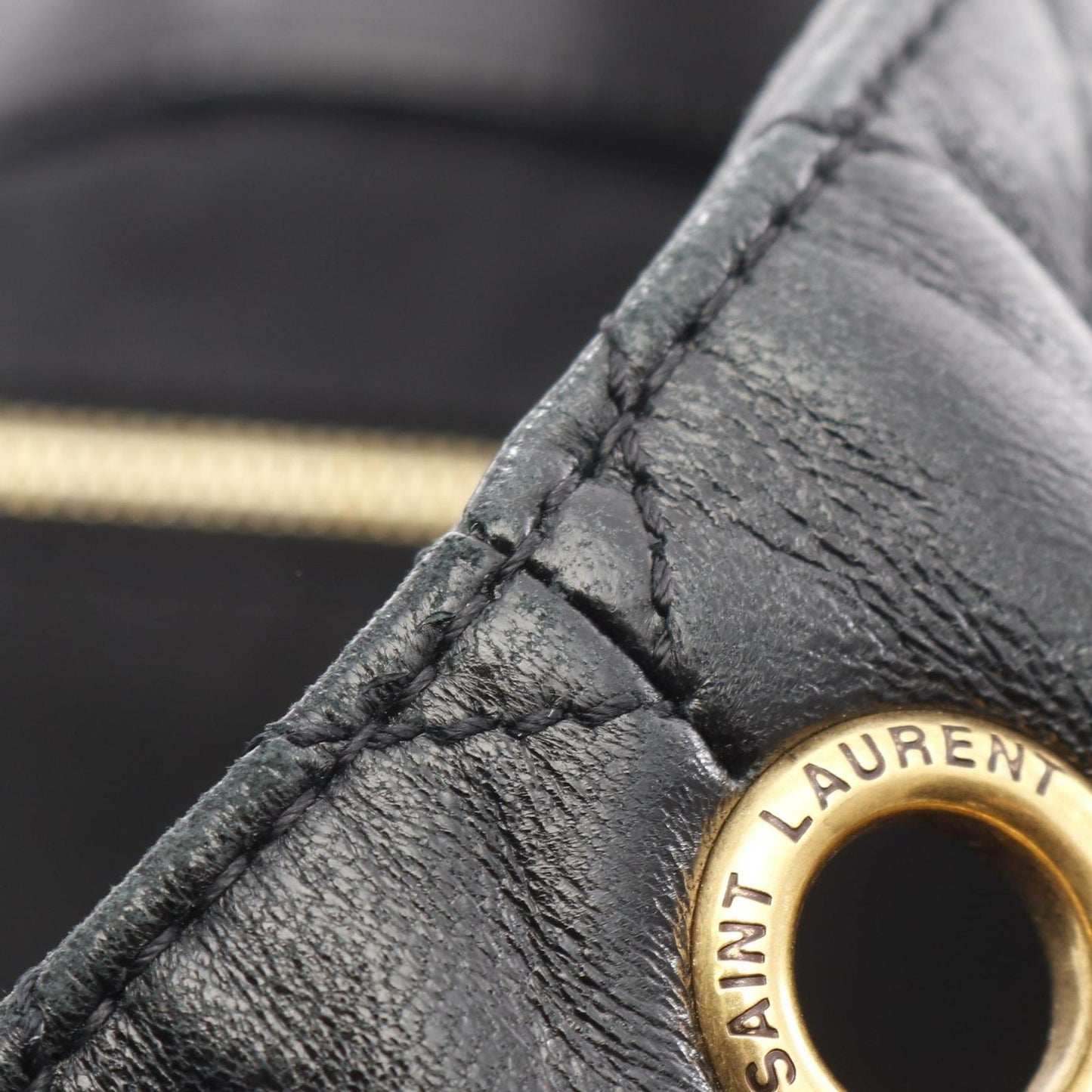 Saint Laurent Paris Ikari Maxi Shopping Tote in Black Lambskin