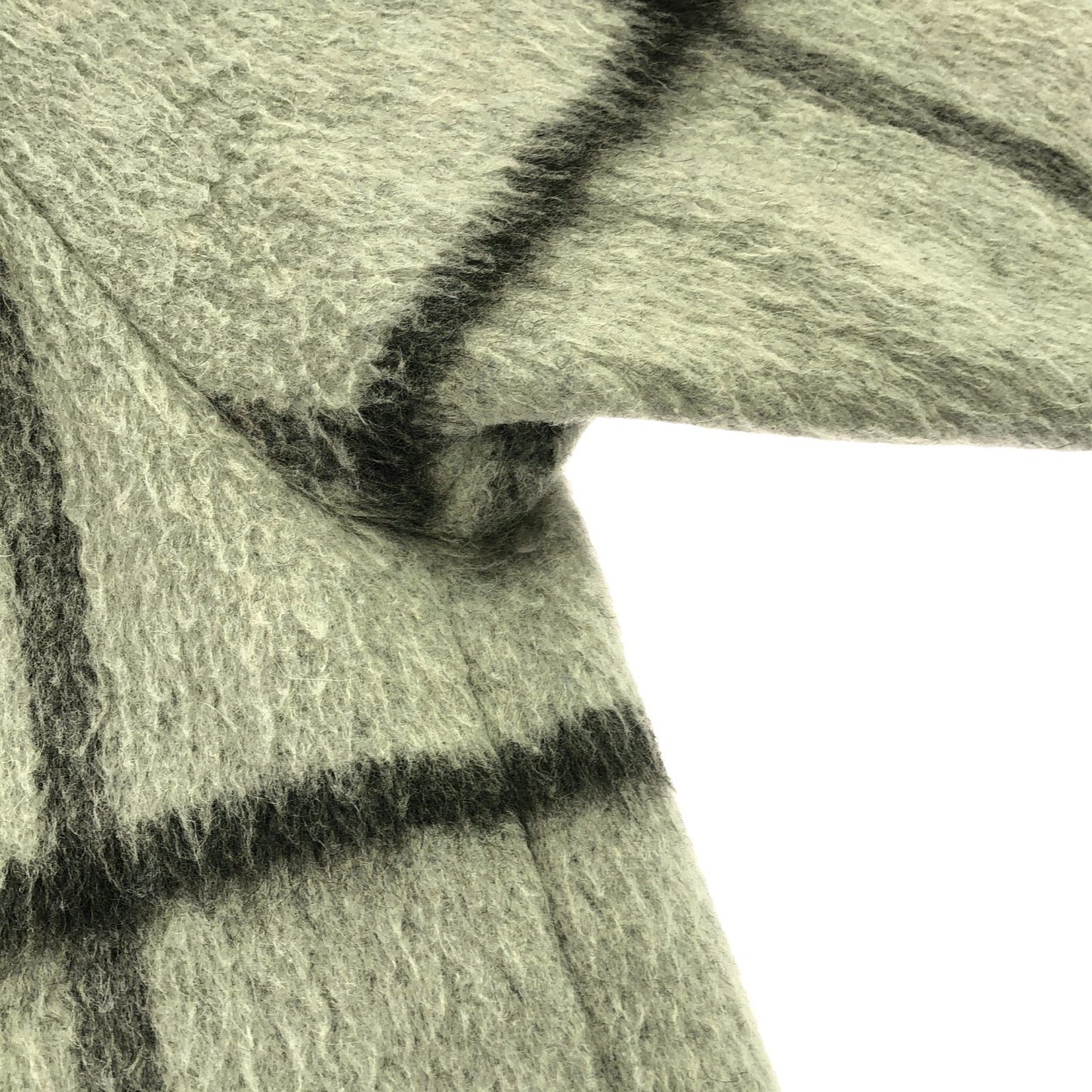 FOXEY NEW YORK Gray Wool Check Coat - Timeless Elegance