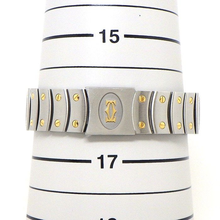Cartier Santos-Dumont MM W20037R3 Ivory Dial 18K Gold & Steel Watch
