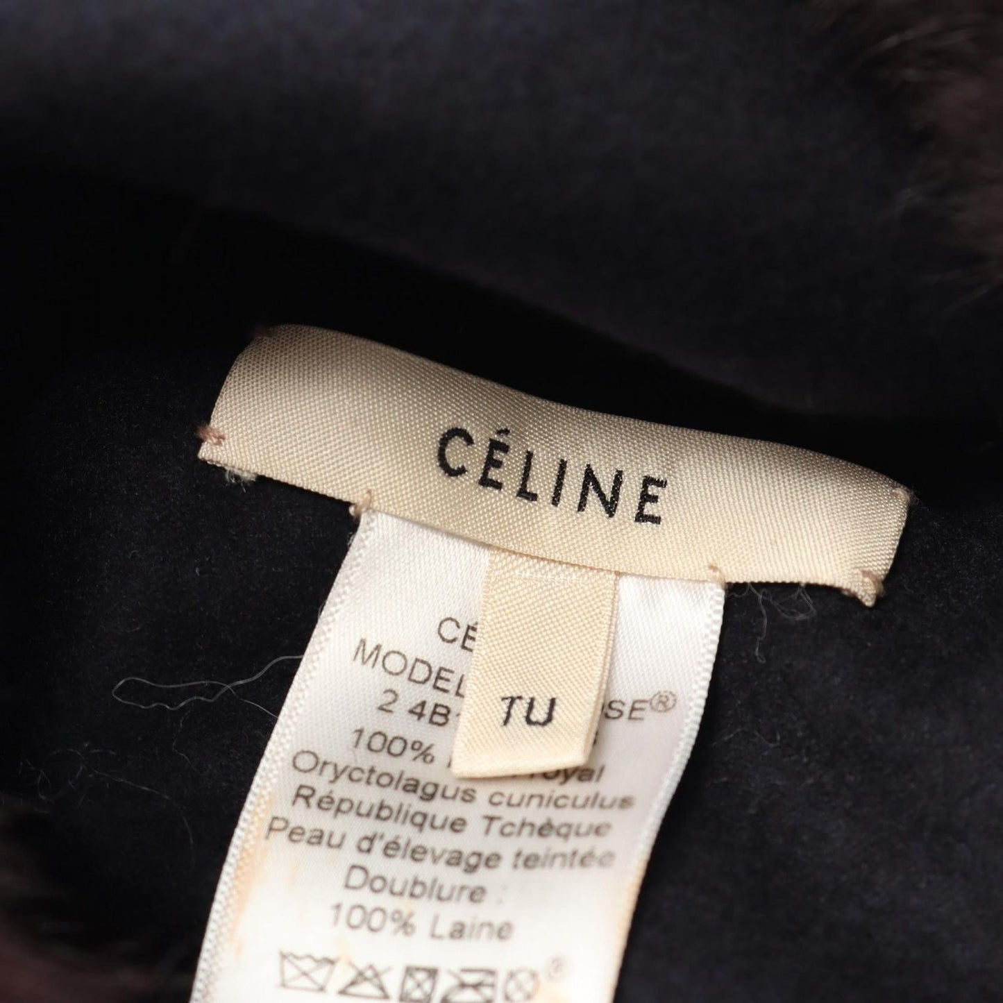 CELINE Dark Brown Rabbit Fur Scarf - Exquisite Luxury Accessory