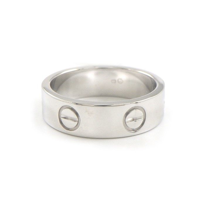 Cartier Love Ring Classic Model MM in K18 White Gold - Size 11.5