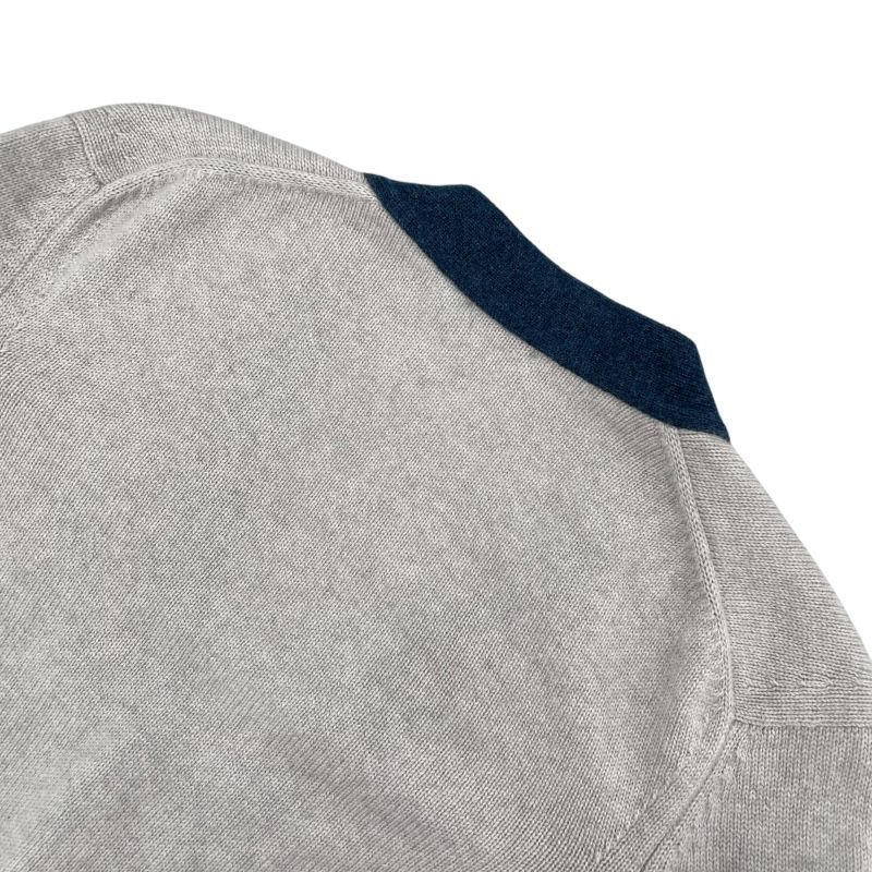 CHANEL Bi-Color Cashmere Knit Cardigan in Gray - Size 38