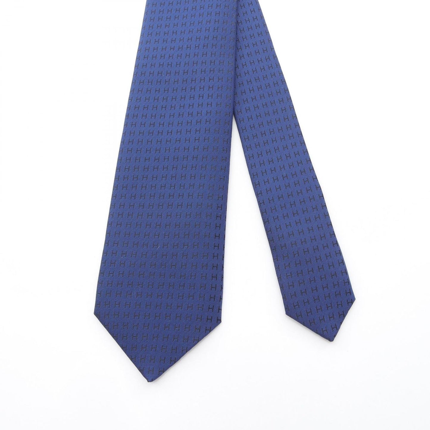 HERMES Silk Tie in H Pattern - Unused Luxury Accessory
