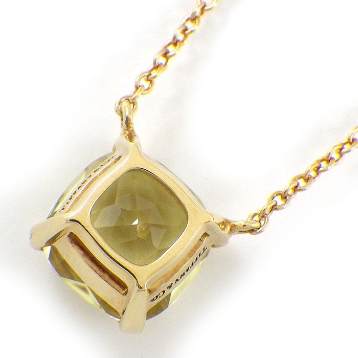 Tiffany & Co. Sparkler Necklace with Cushion Cut Lemon Quartz
