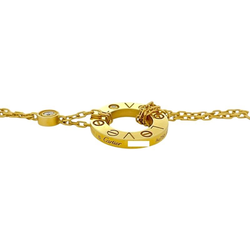 Cartier Love Circle Necklace in 18K Yellow Gold with Diamonds