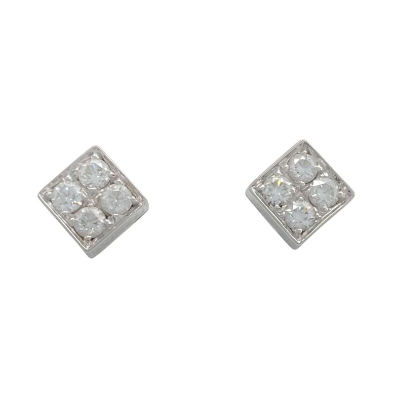 BVLGARI Lucia Diamond Earrings in K18 White Gold