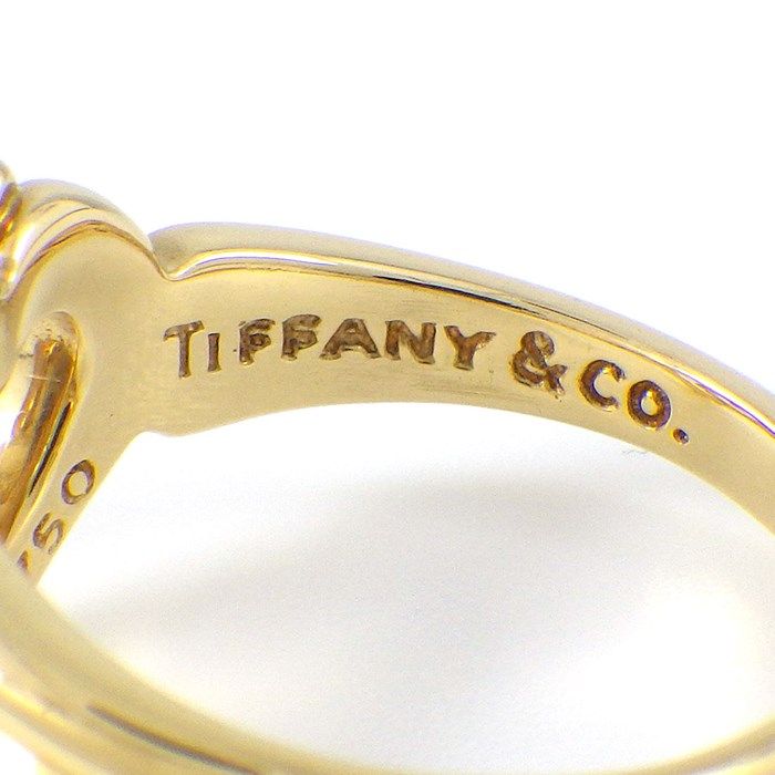 Tiffany & Co. Heart with Bow Ring in 18K Yellow Gold - Size 11.5