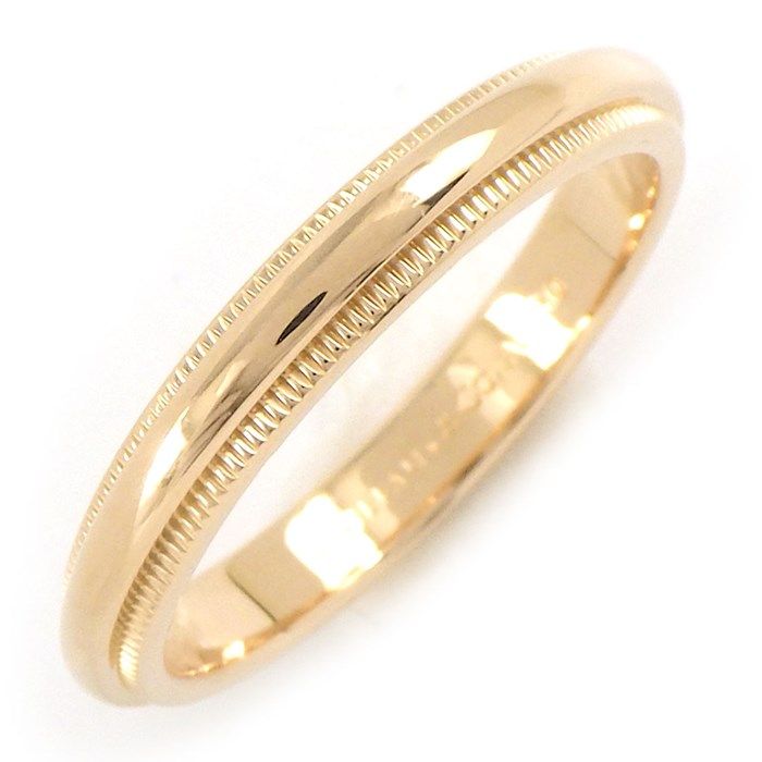 Tiffany & Co. Together Milgrain Ring in K18 Pink Gold - Size 13.5