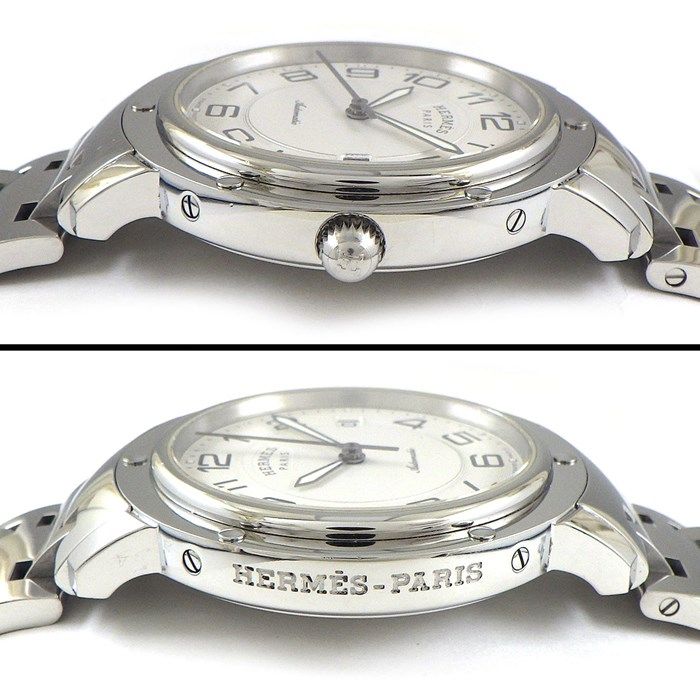 HERMES Clipper CP2.810 Automatic Watch - White Dial, Calendar Function