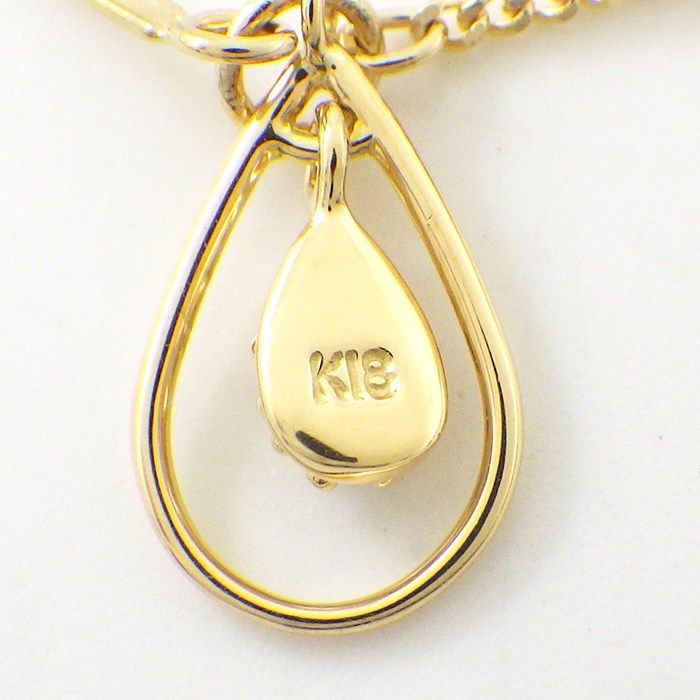 Elegant K18YG Diamond Drop Hook Earrings - Exquisite Craftsmanship