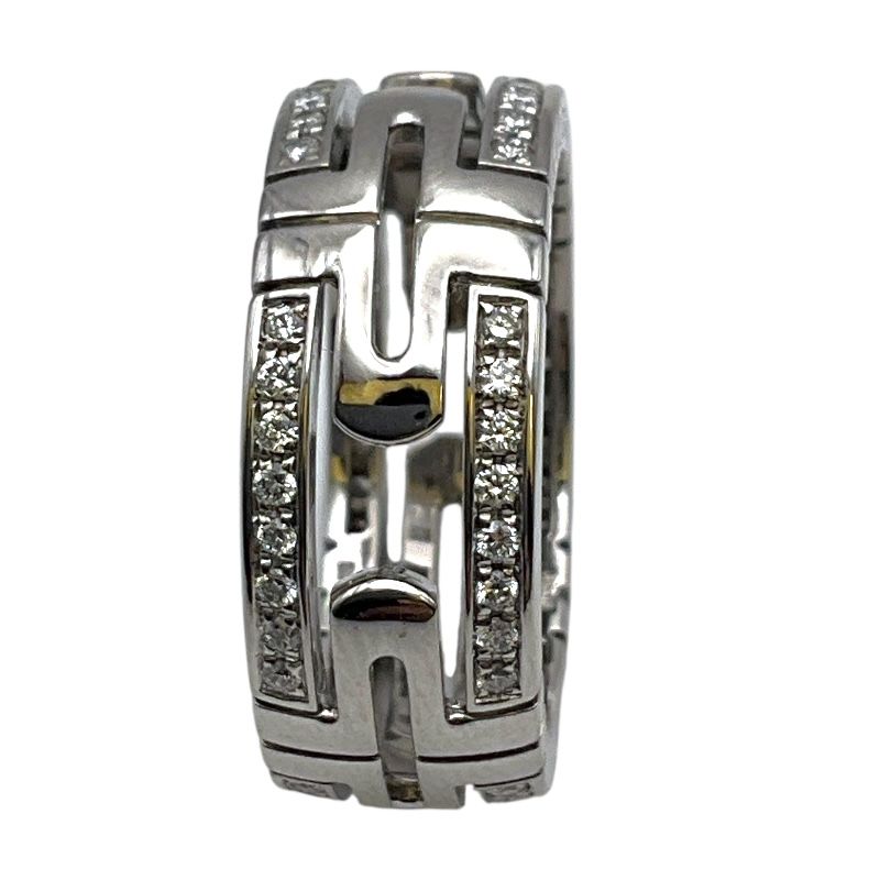 BVLGARI Open Parentesi Diamond Ring in K18 White Gold