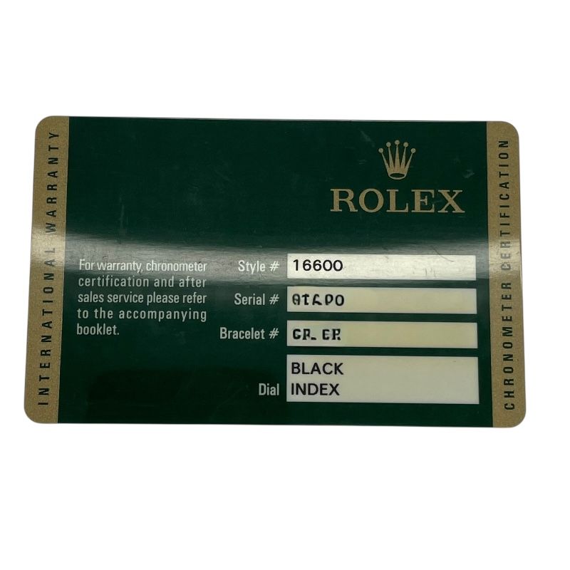 ROLEX Sea-Dweller 16600 Black SS Automatic Men's Watch