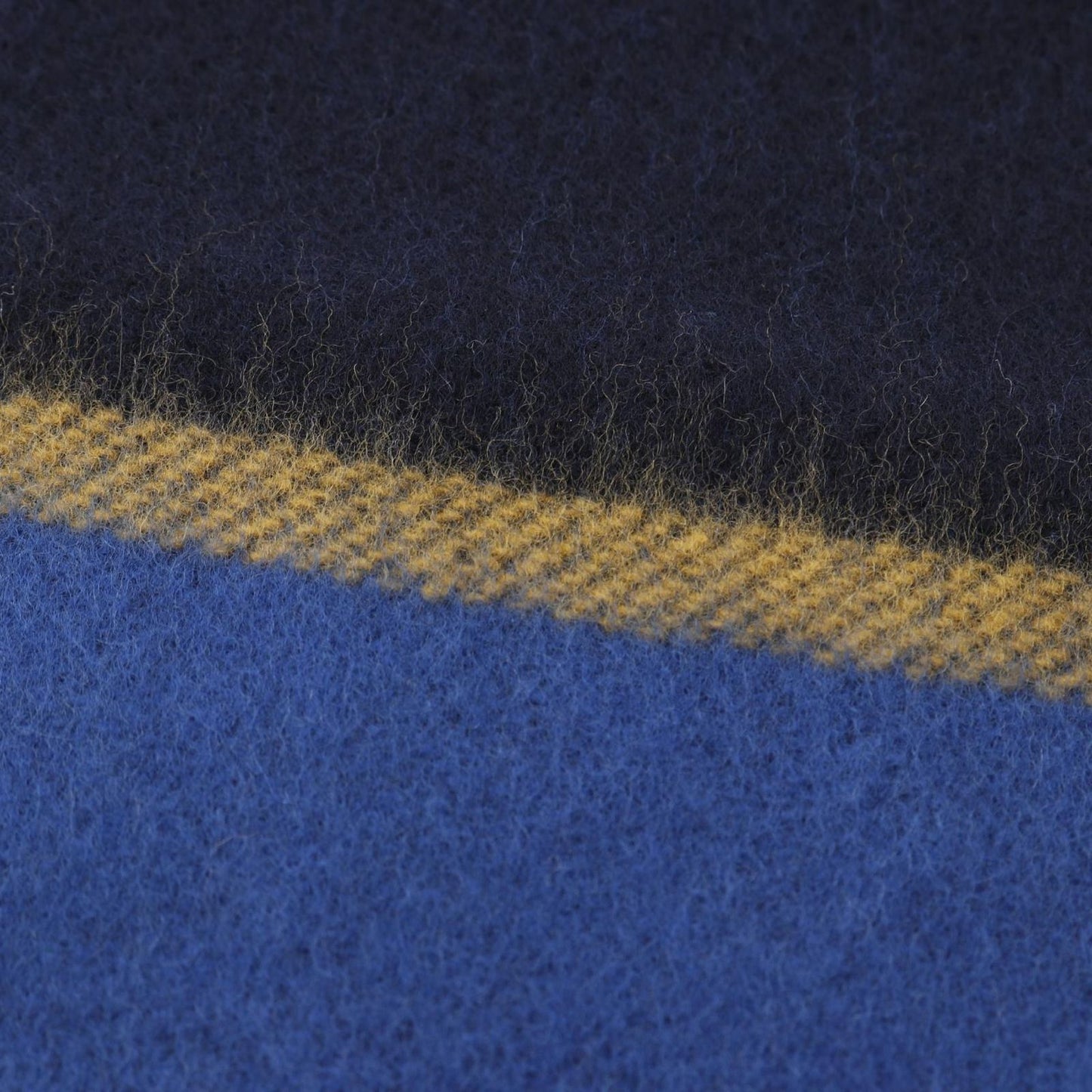 LOEWE Anagram Wool & Cashmere Scarf in Blue & Yellow