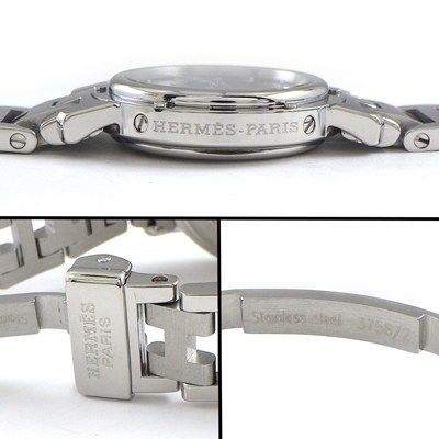 HERMES Clipper CL4.210 Date Watch with Sunray Gray Dial