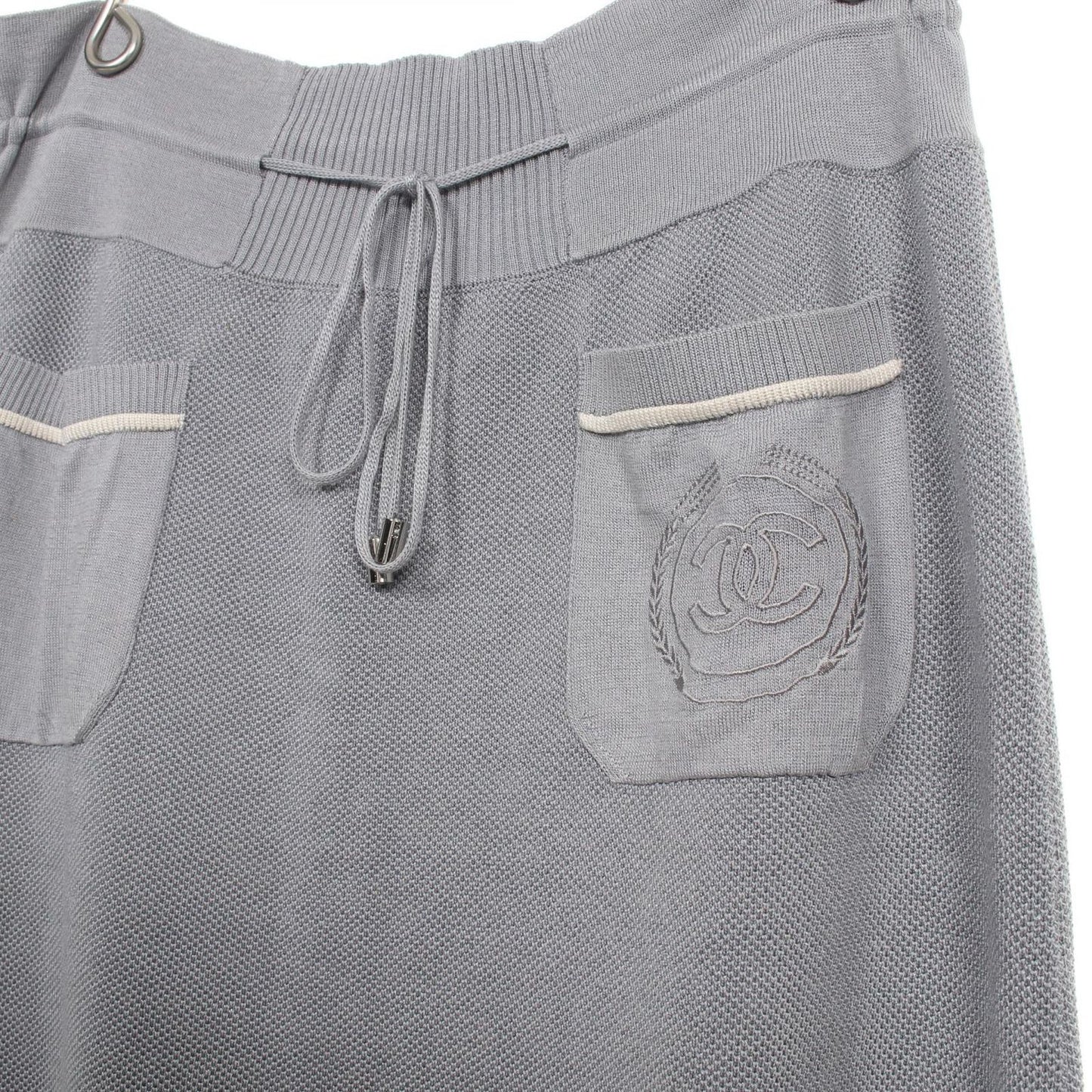 CHANEL Coco Mark Knit Silk Skirt - Exquisite Elegance