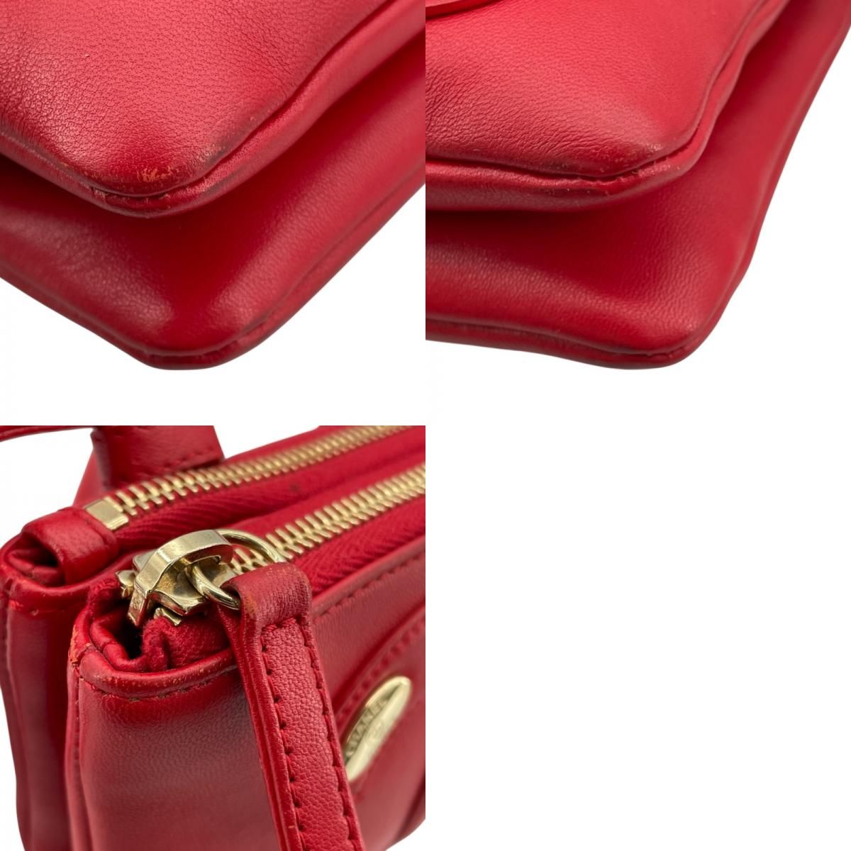 CHANEL Red Leather Body Bag with Gold Hardware - Exclusive Design
