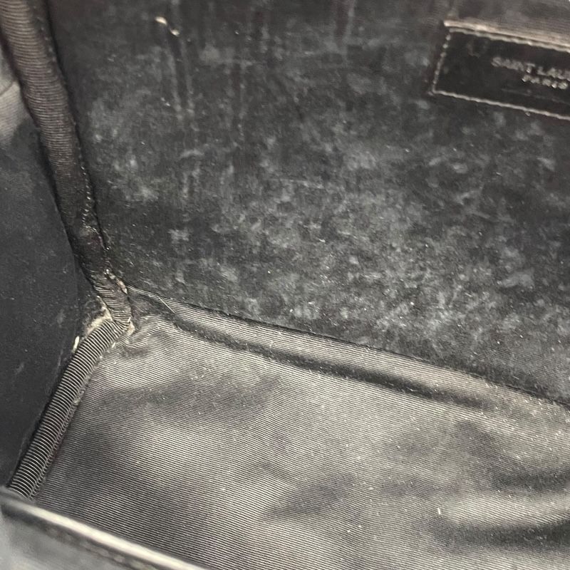 SAINT LAURENT Black Canvas & Leather Backpack - Timeless Elegance