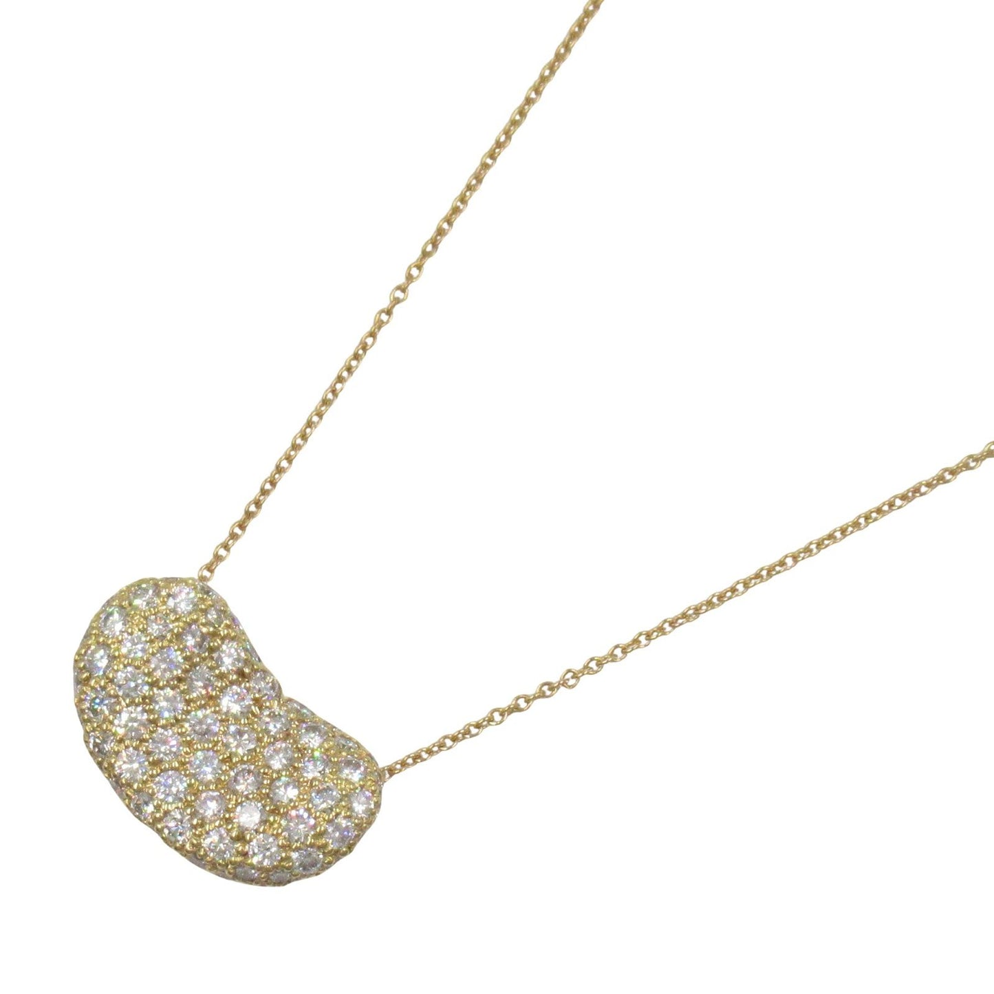 TIFFANY & CO Bean Necklace with Diamonds in 18K Yellow Gold