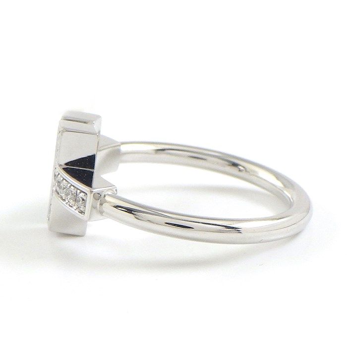 Tiffany & Co. T Wire Ring with Turquoise & Diamonds in K18WG