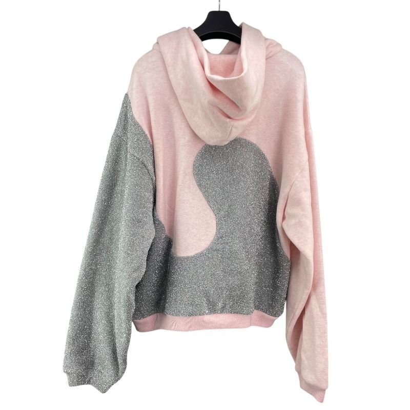 Christian Dior × ERL Glitter Mix Sweat Hoodie - Pink & Silver